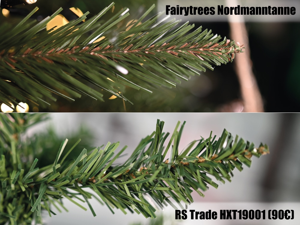 Fairytrees Zweige vs. günstige Zweige von RS Trade