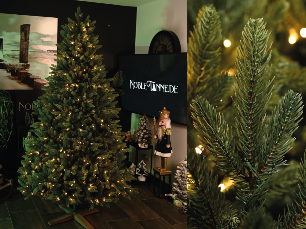 Jotunn ungeschmückt mit eingeschalteter LED-Lichterkette