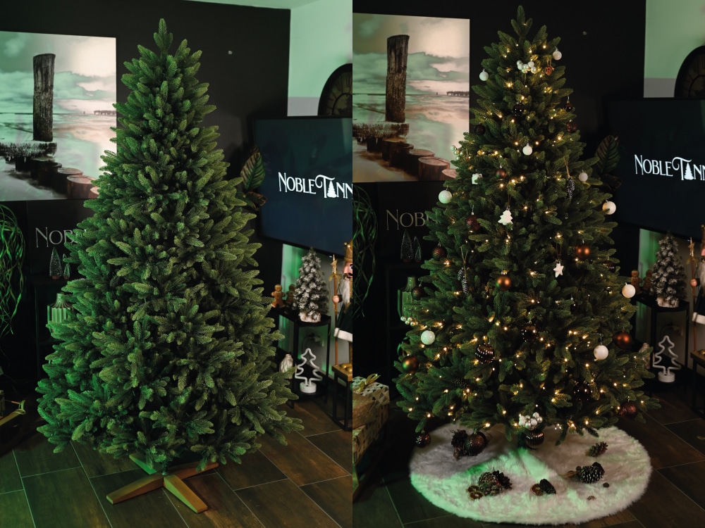 Merrytree Jotun Test: Baum ungeschmückt vs. geschmückt