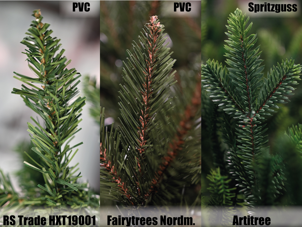 Vergleich der Nadeln mit Fairytrees und der HXT19001 von RSTRade