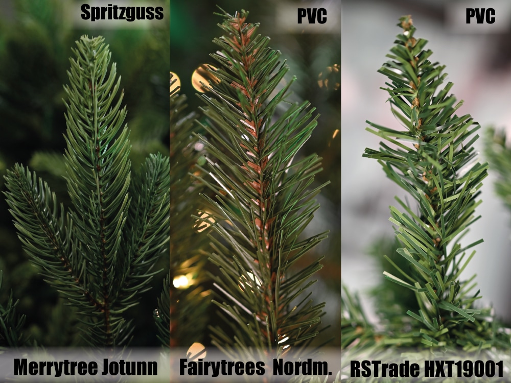 Vergleich zwischen Jotunn Spritzguss und PVC-Bäumen